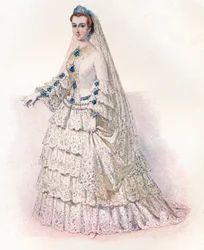 The Empress Eugenie in Her Bridal Dress