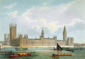 The New Houses of Parliament, engraved by Thomas Picken published by Lloyd Bros. and Co., 1852