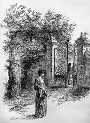 Woman in Front of a Gate, Illustration for The Storm, Satet, Turin