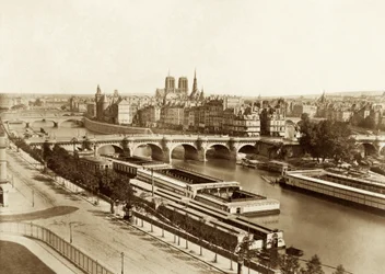Seine with Bridges, in the Back Notre-Dame de Paris