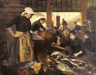 Fish Market in the Halle Delacroix