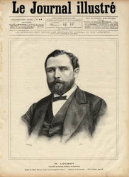 Emile Loubet (1836-1929) in 1892 (president of the council - minister of the interior) - Engraving by Navellier in 