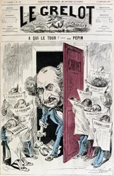 (Cartoon on Newspaper Censorship) - by Pépin, in “Le Grelot” of 18/02/1877