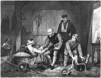 Ambroise Pare Treating Wounded Soldiers