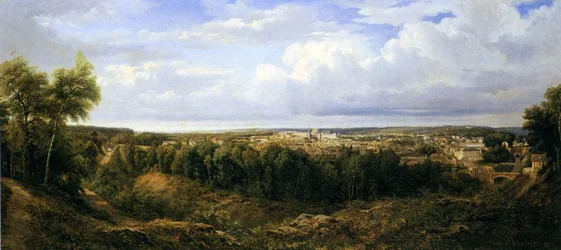 View of the city of Leon, Spain, 1857