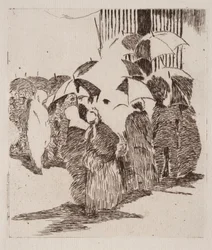 The Queue in Front of the Butcher Shop