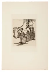 Line in Front of the Butcher Shop