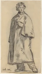 Man Wearing a Cloak [recto], 1852-1858
