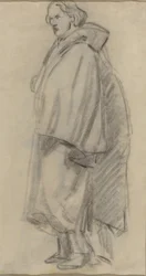 Man Wearing a Cloak (verso)