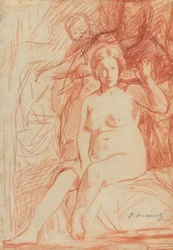Study of a Seated Nude (La Toilette)