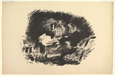 Once Upon a Midnight Dreary. Illustration to The Raven by Edgar Allan Poe