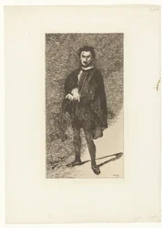 Portrait of Actor Philibert Rouvière as Hamlet