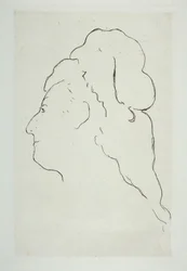 Profile of Eva Gonzales turned to the left, ca. 1870