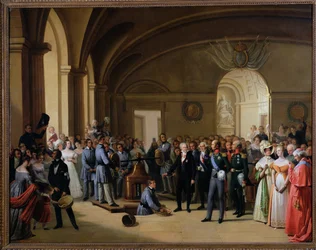 Tsar Alexander I visiting the Paris Hotel de La Monnaie on 25th May 1814