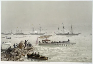 Arrival of the sovereigns in Suez in 