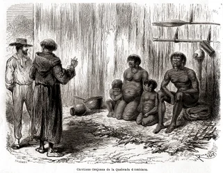 Christian evangelization of a family of Yahuas Orejones Indians in Peru