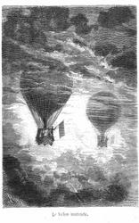 Drawing of the book by Jules Verne 