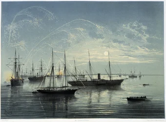 Inauguration of the Suez Canal by G. Nicole. 1869