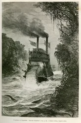 The Passage of the Angostura (Colombia) (drawing by E. Riou, to illustrate the voyage to Equinoxial America by Edouard Andre, 1875-1876)