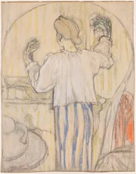 In Front of the Mirror (recto)