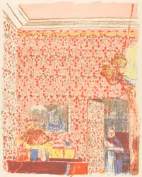 Interior with Pink Wallpaper I