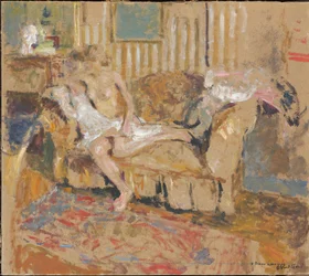 Nude in the Striped Salon