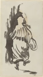 Walking Figure Seen from Behind