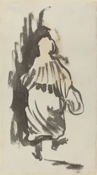 Walking Figure Seen from Behind
