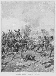 Battle of Goito, May 30, 1848 (engraving)