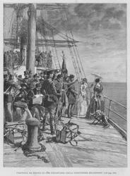 Departure from Naples of 180 Volunteers with Princess Belgioioso