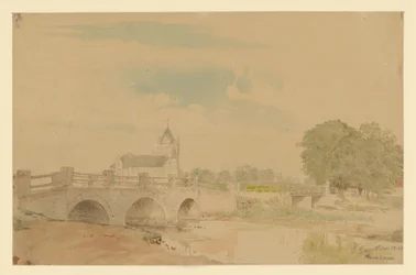 View of the Church and Bridges of Stavenhagen