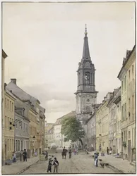 Klosterstraße with the Parochial Church in Berlin