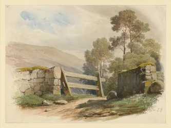 Landscape with Stone Wall and Gate