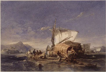 Boats with Black Africans in Guanabara Bay (Rio de Janeiro)