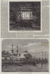 Exterior and Interior of the Theatre at Macao