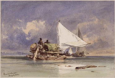 Jangadas on the Sea near Pernambuco (Recife)