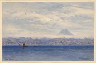 Japanese Coast with Mount Fuji