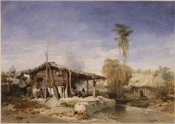 Houses by a Small Body of Water in the Region of Quititte