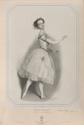 Portrait of the ballerina Marie Taglioni as Satanella, 1853