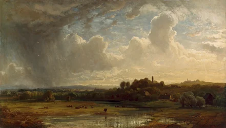 Upper Bavarian River Landscape during a Thunderstorm