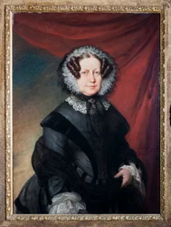 Portrait of Artemisia Negrone Brignole-Sale (Brignole Sale), mother of the Duchess of Galliera, Maria Brignole Sale de Ferrari. Painting by Eduard von Heuss (1808-1880), Genoa, Musei di Strada Nuova