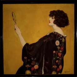 Woman in Profile with Kimono