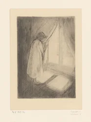 Girl in a Nightgown by a Window