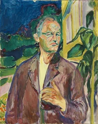 Self-Portrait in Front of the House Wall