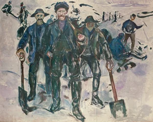 Workers in Snow