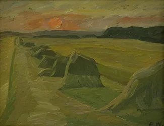 Landscape with Haystacks