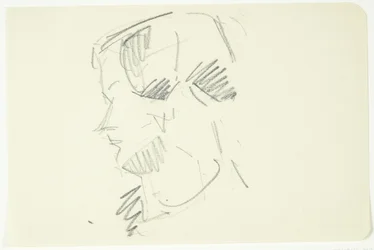 Portrait study of the painter Ellen Olrik, profile to the left