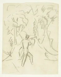 Sketch for the Painting Faun and Nymph