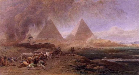 A Caravan Overtaken by a Sandstorm, Egypt