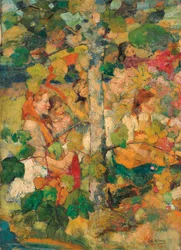 Children Dancing Around a Tree